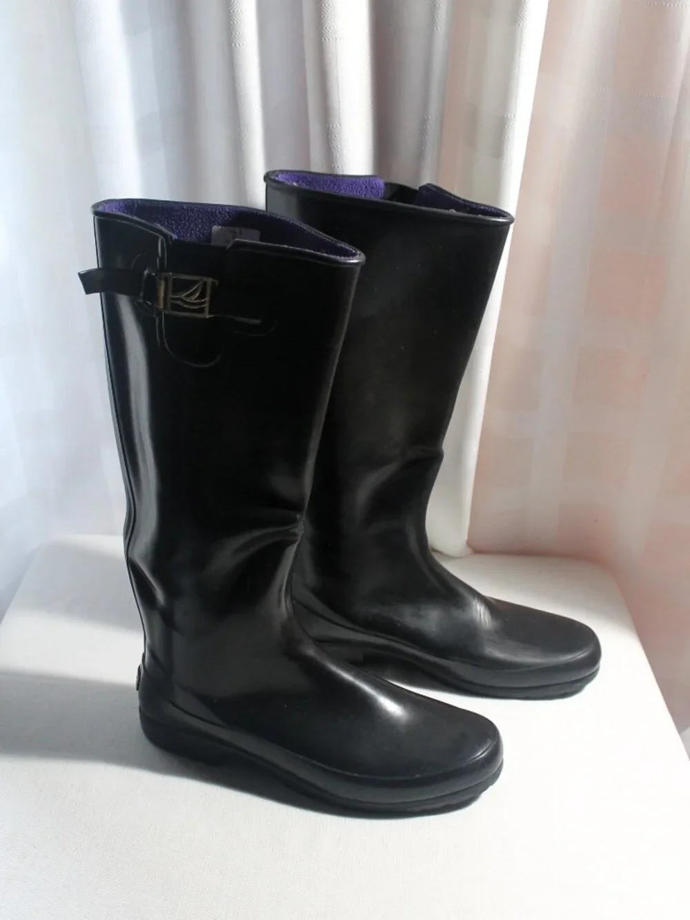 Sperry Top-Sider Waterproof Black Rubber High Boots, Women's 11
